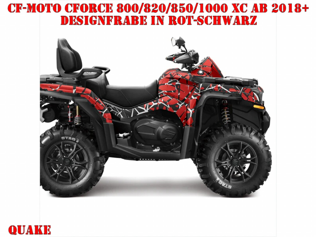 Quake Red-Black for CF-Moto CForce 800/820/850/1000 XC/DLX ab 2018+