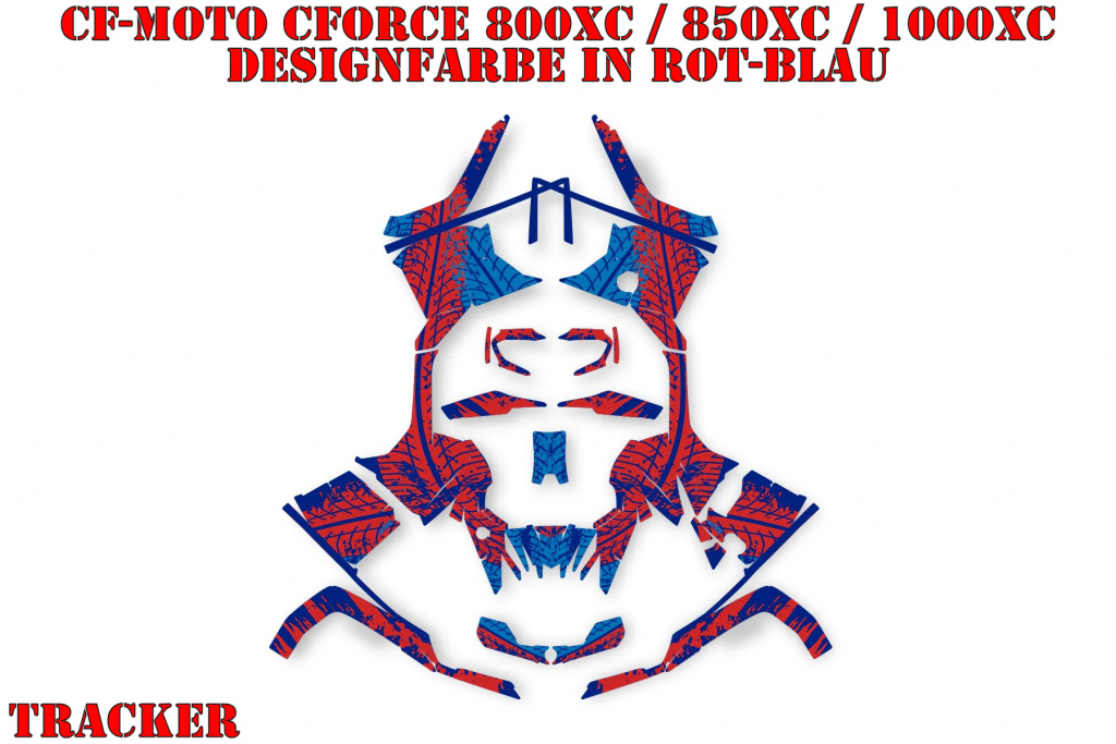 Tracker Red-Blue for CF-Moto CForce 800/820/850/1000 XC/DLX ab 2018+
