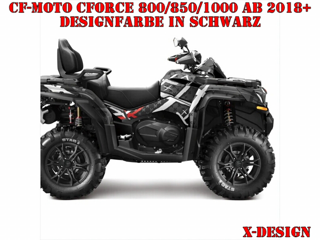 X-Design Black for CF-Moto CForce 800/820/850/1000 XC/DLX up 2018+