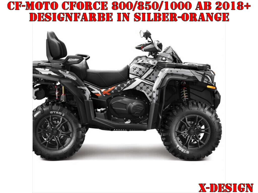 X-Design Silver-Orange for CF-Moto CForce 800/820/850/1000 XC/DLX ab 2018+