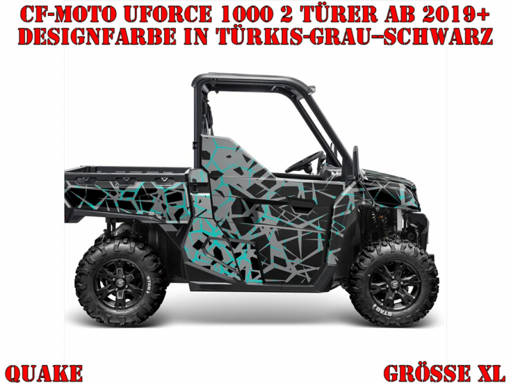 Quake Turquoise-Grey-Black XL Version for CF-Moto UForce 1000 2 Doors
