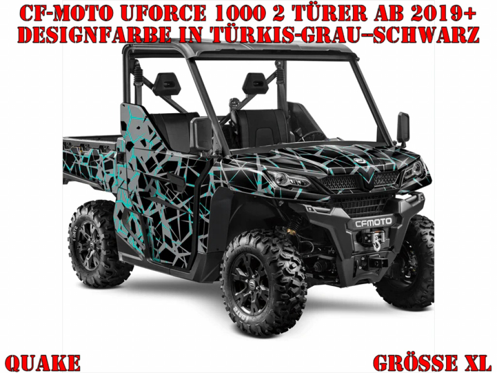 Quake Turquoise-Grey-Black XL Version for CF-Moto UForce 1000 2 Doors