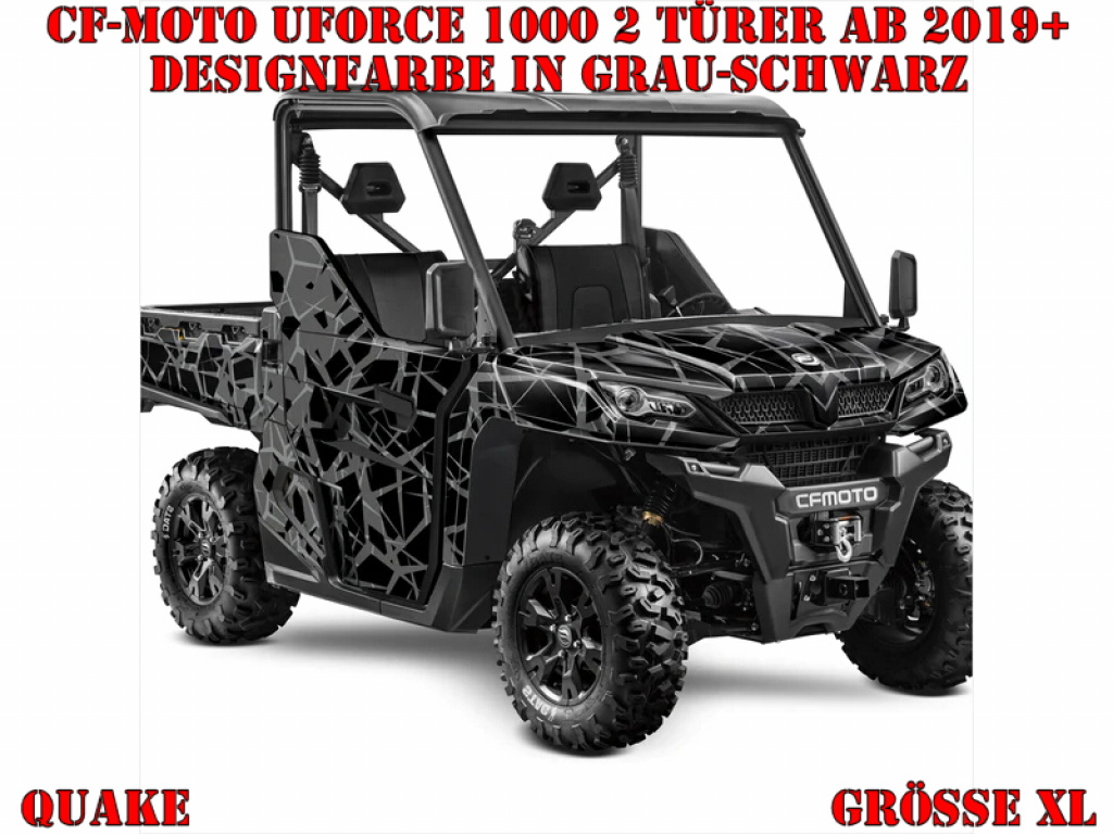 Quake Grey-Black XL Version for CF-Moto UForce 1000 2 Doors