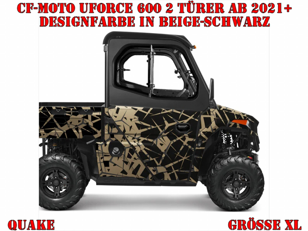 Quake Beige-Black XL Version for CF-Moto UForce 600 2 Doors