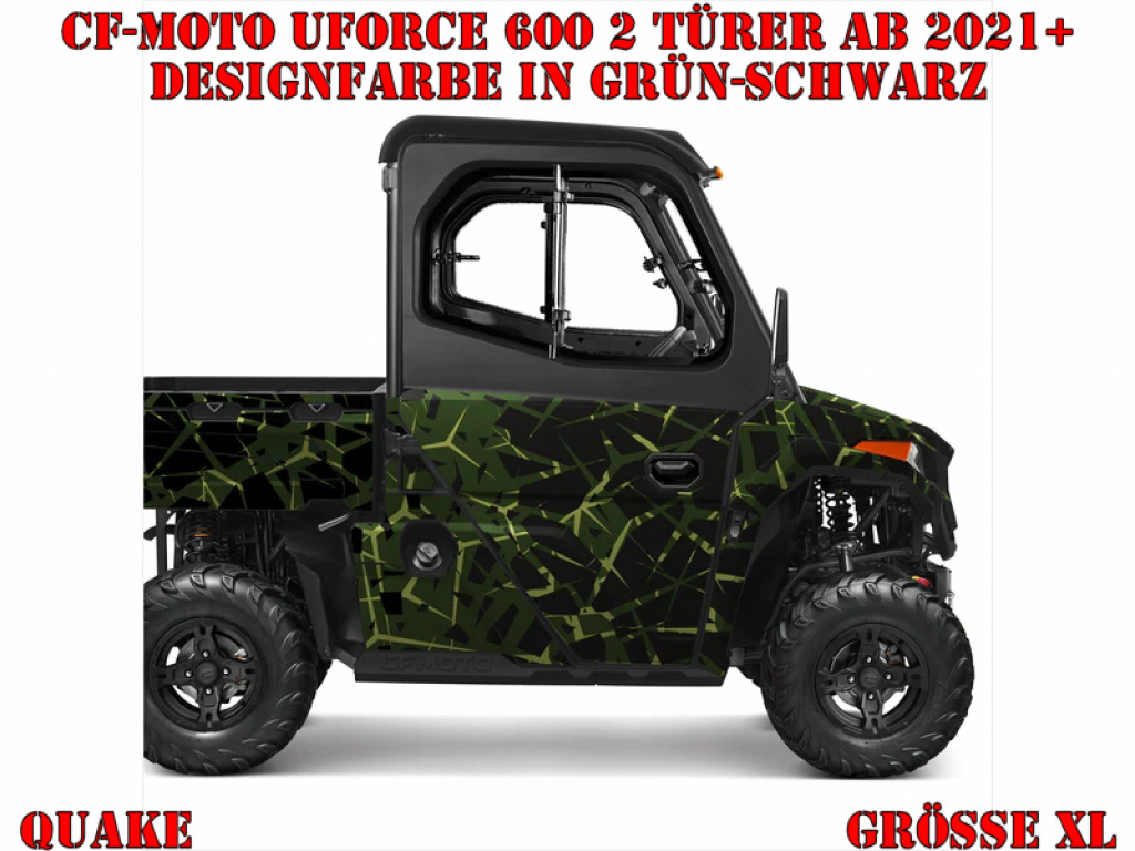 Quake Green-Black XL Version for CF-Moto UForce 600 2 Doors