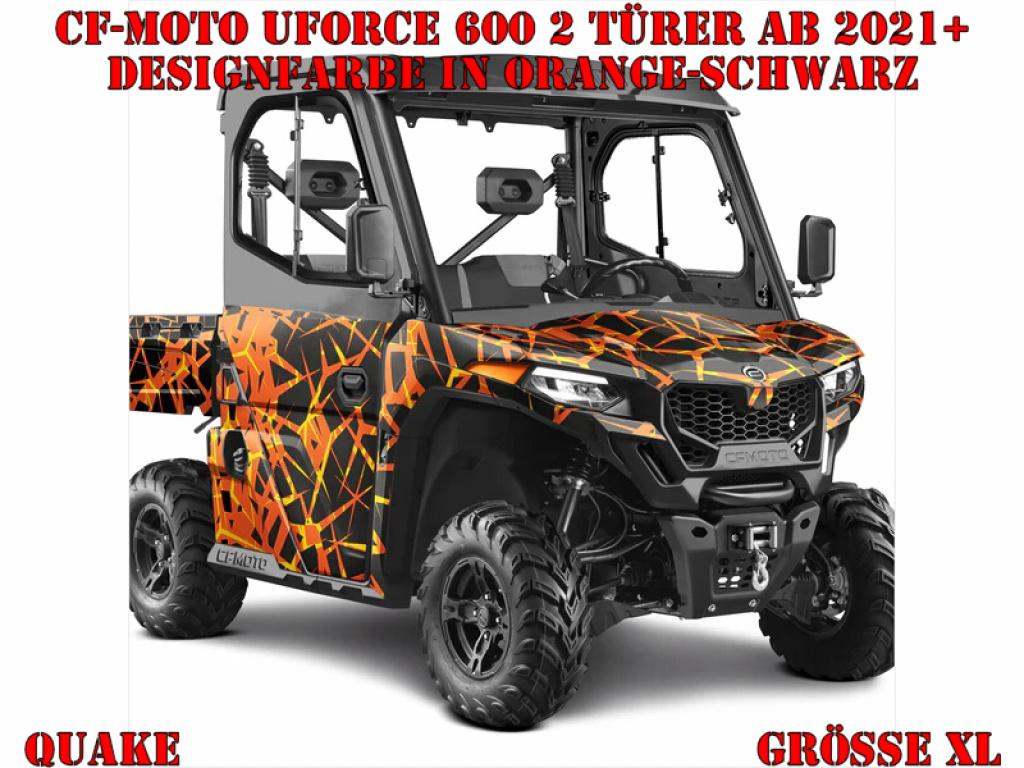 Quake Orange-Black XL Version for CF-Moto UForce 600 2 Doors