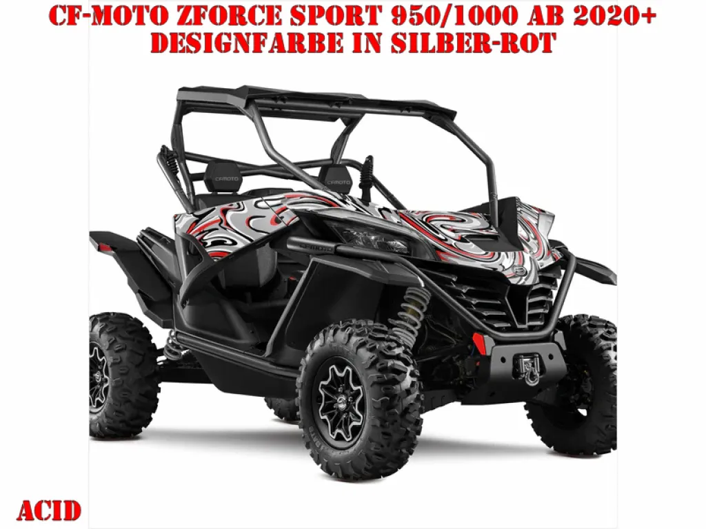 Acid Silber-Rot für CF-Moto ZForce Sport 950/1000