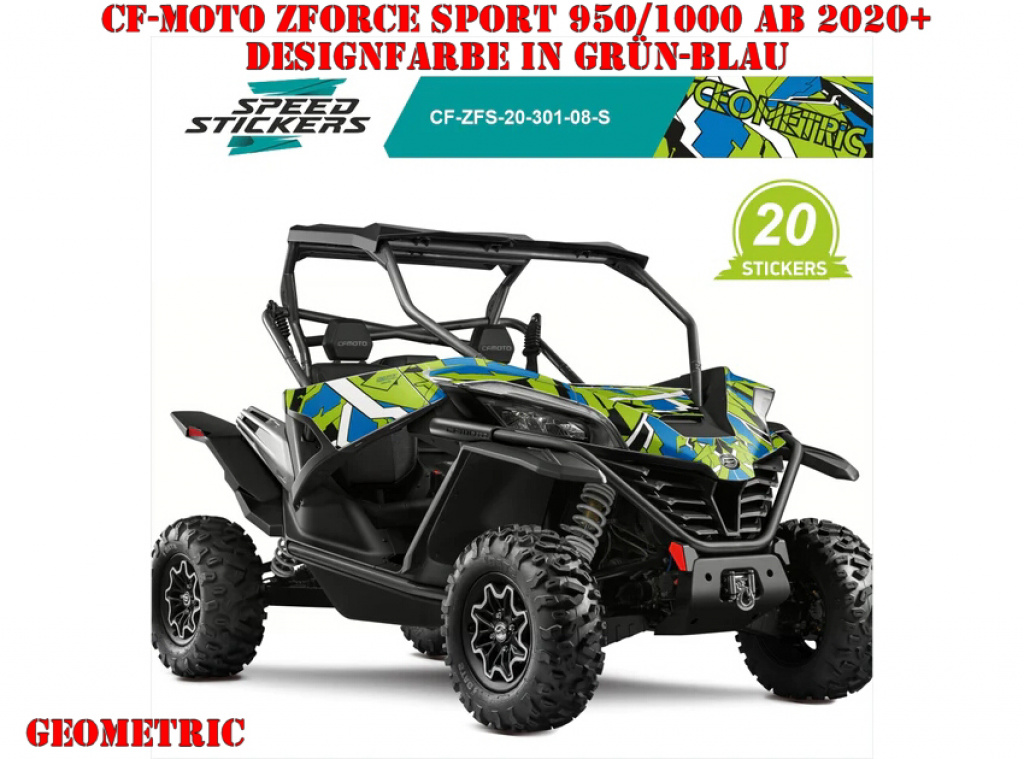 Geometric Green-Blue for CF-Moto ZForce Sport 950/1000