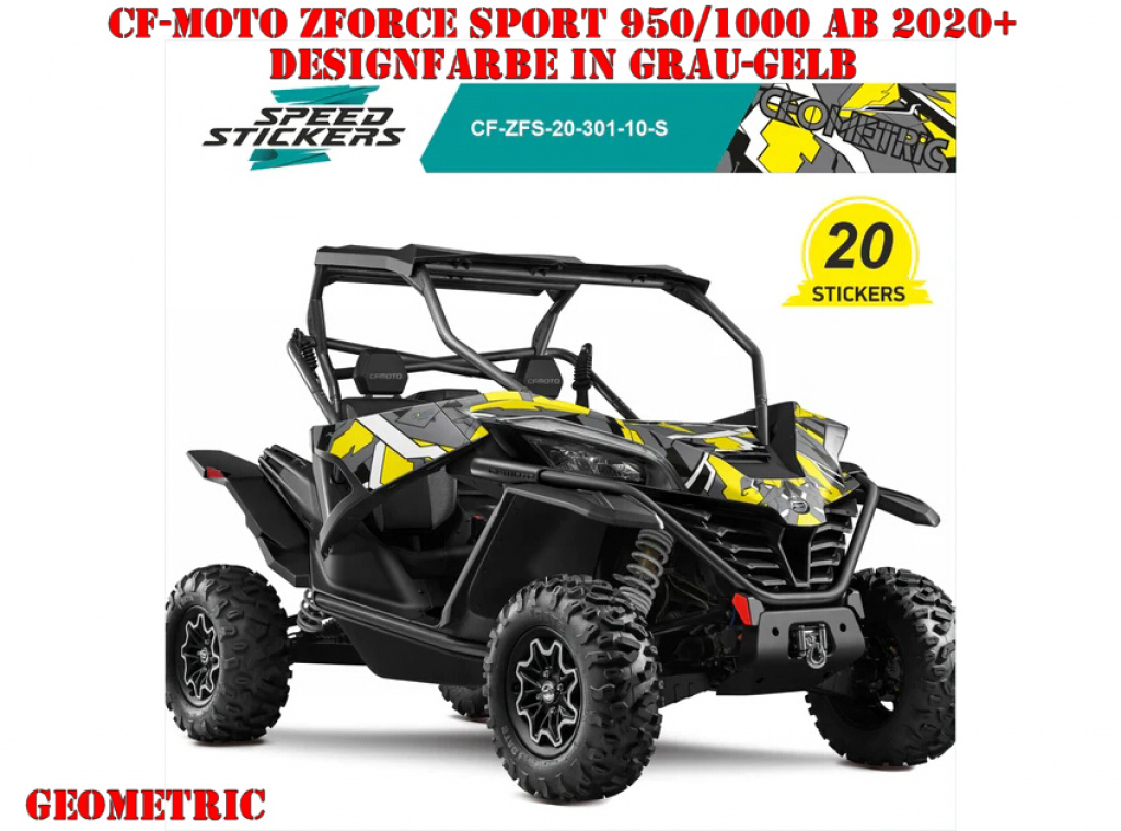 Geometric Grey-Yellow for CF-Moto ZForce Sport 950/1000