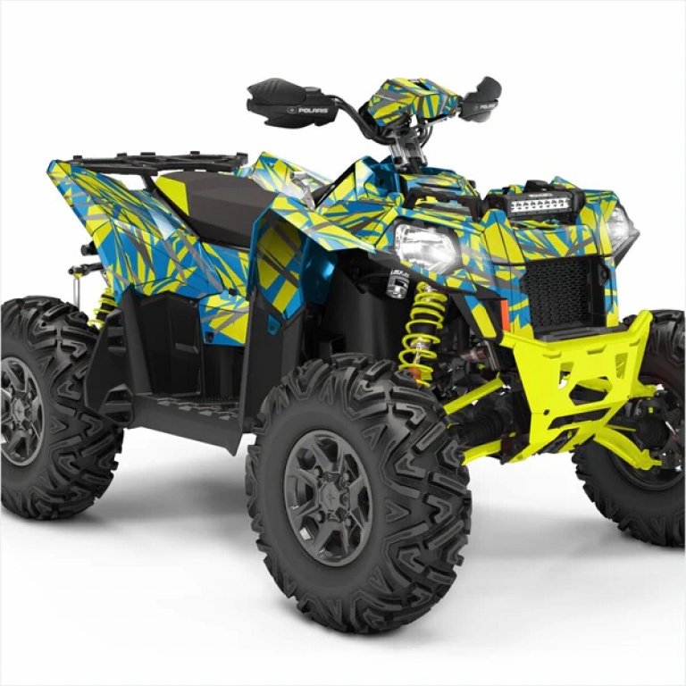 Race Spirit Gelb-Blau für Polaris Scrambler XP 850, XP 1000, XP 1000-S