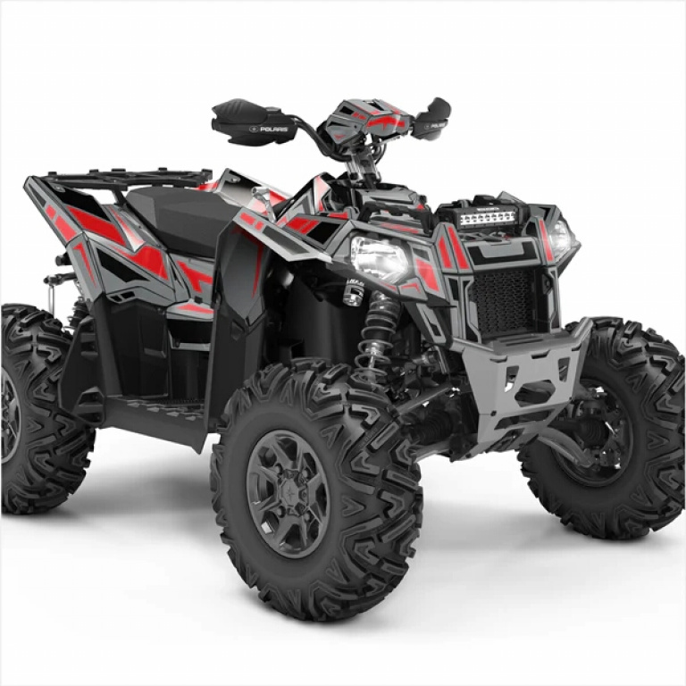 Simple Grey-Red for Polaris Scrambler XP 850, XP 1000, XP 1000-S