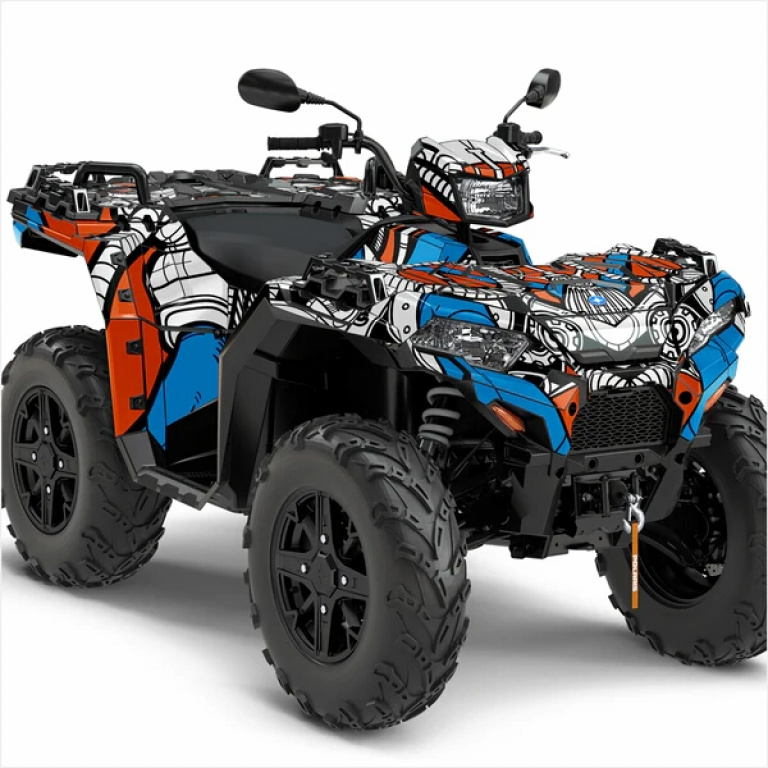 Petrol Head Blau-Orange XL Version für Polaris Sportsman 850/XP 1000/ XP 1000-S