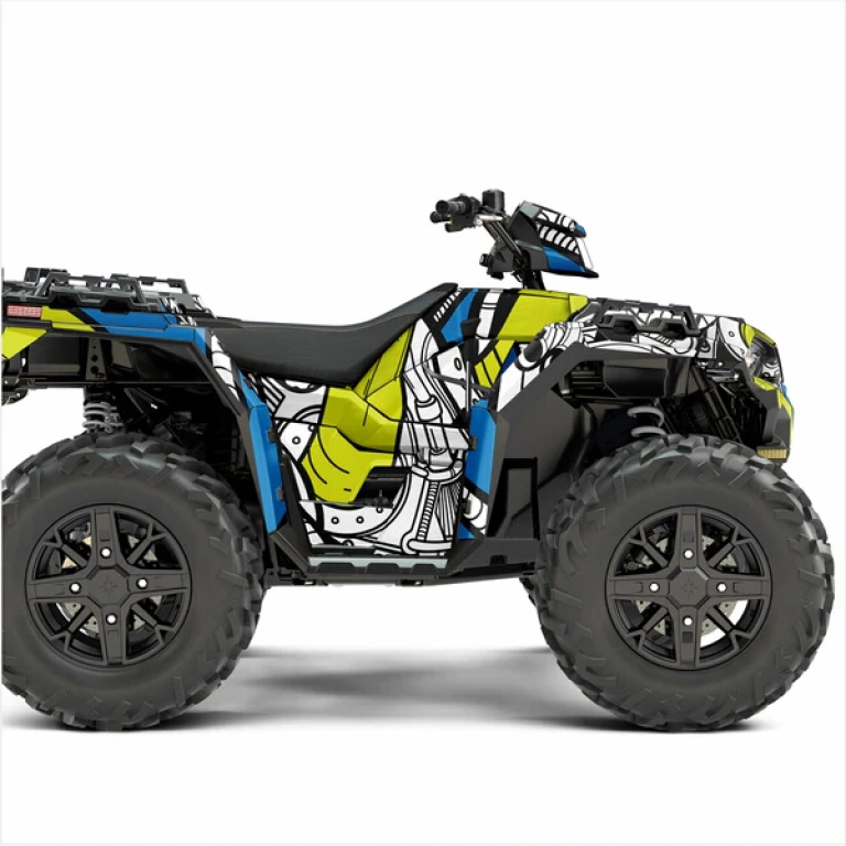 Petrol Head Blau-Gelb XL Version für Polaris Sportsman 850/XP 1000/ XP 1000-S