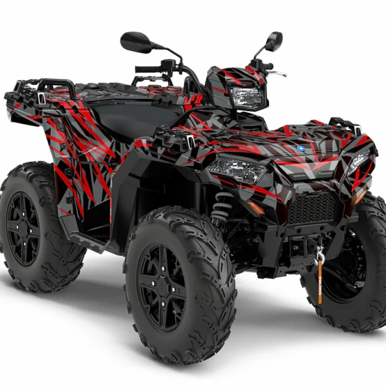 Race Spirit Grau-Rot XL Version für Polaris Sportsman 850/XP 1000/ XP 1000-S