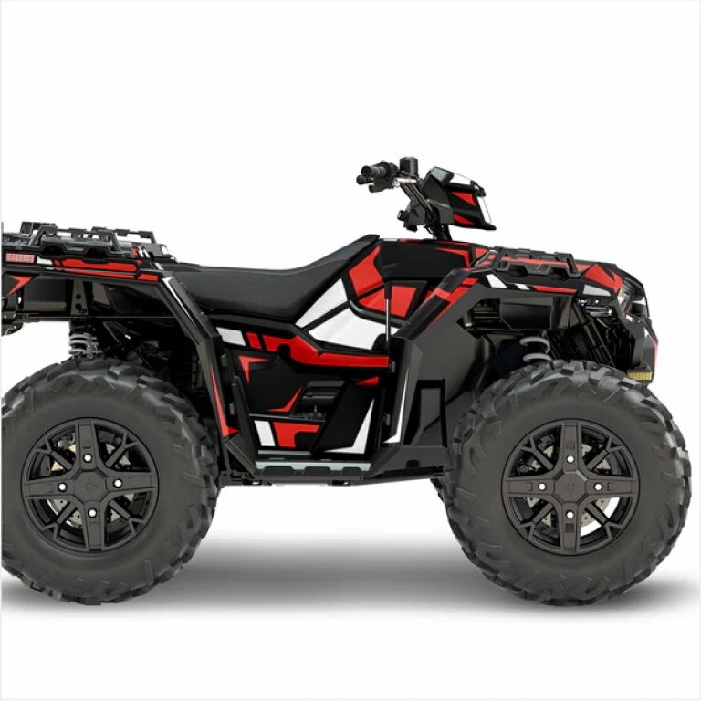 Simple Schwarz-Rot XL Version für Polaris Sportsman 850/XP 1000/ XP 1000-S