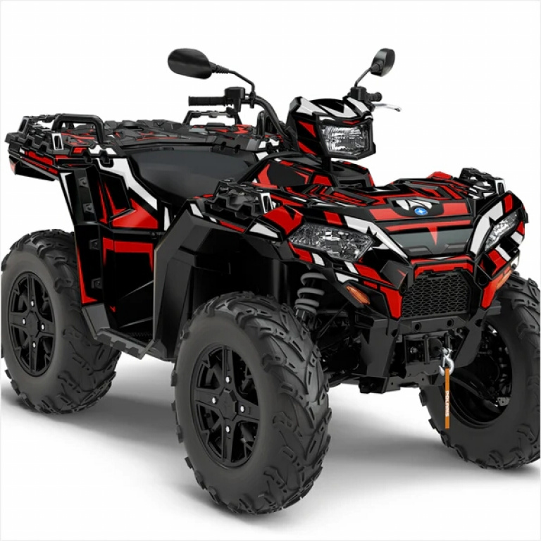 Simple Schwarz-Rot XL Version für Polaris Sportsman 850/XP 1000/ XP 1000-S