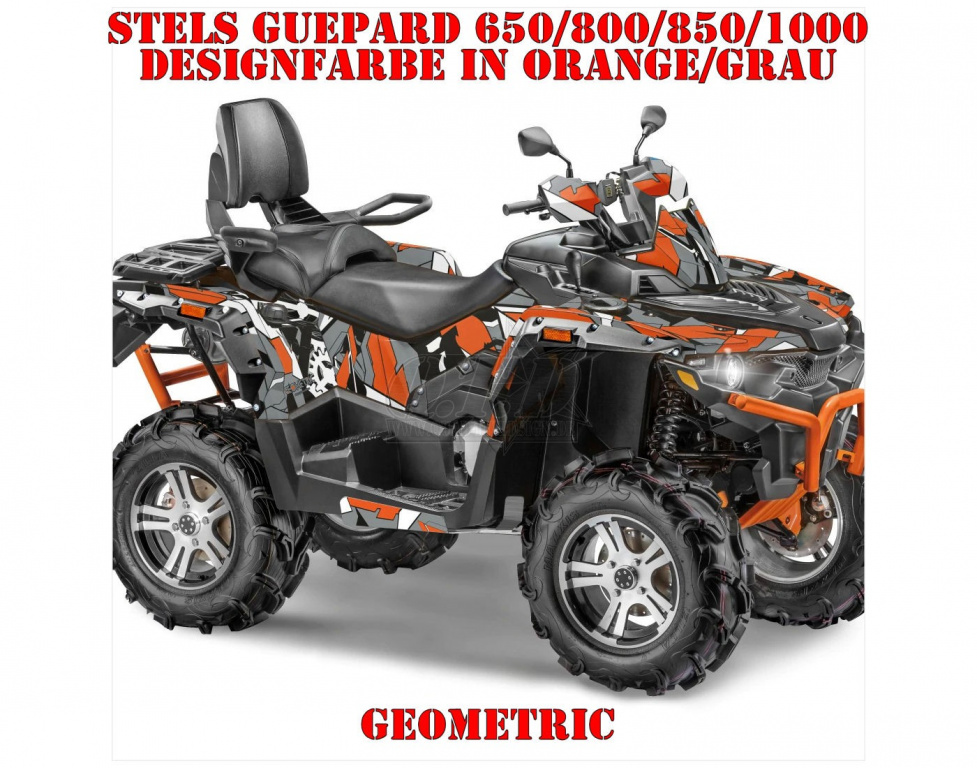 Geometric Orange-Grey for Stels Guepard 650/800/850/1000