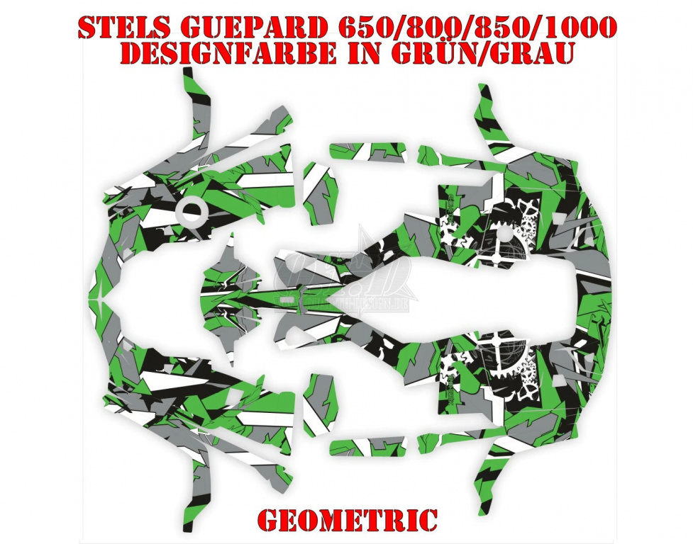 Geometric Green-Grey for Stels Guepard 650/800/850/1000