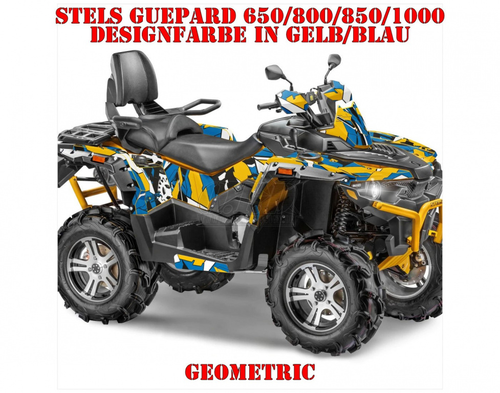 Geometric Yellow-Blue for Stels Guepard 650/800/850/1000