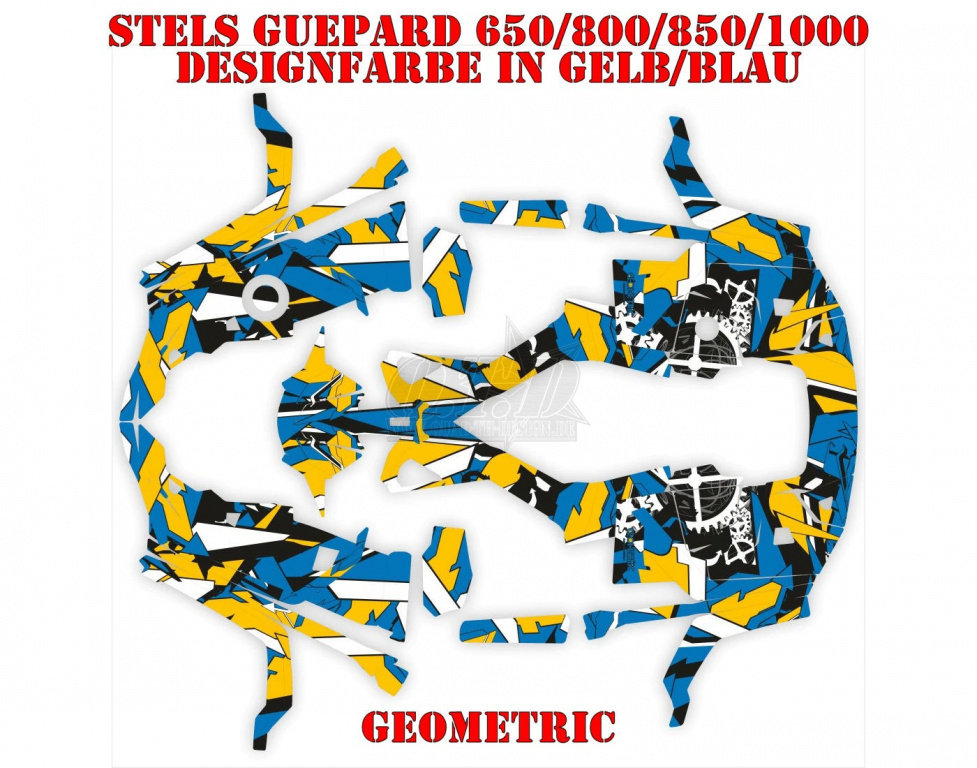 Geometric Yellow-Blue for Stels Guepard 650/800/850/1000