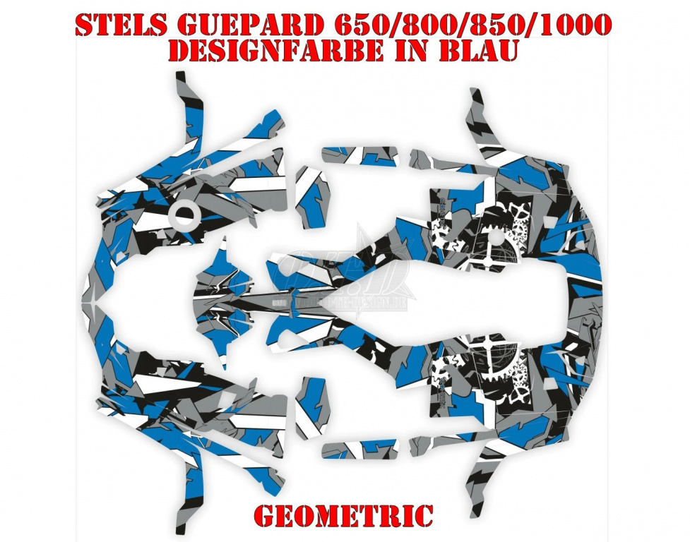 Geometric Blue for Stels Guepard 650/800/850/1000
