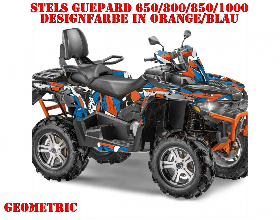 Geometric Orange-Blue for Stels Guepard 650/800/850/1000