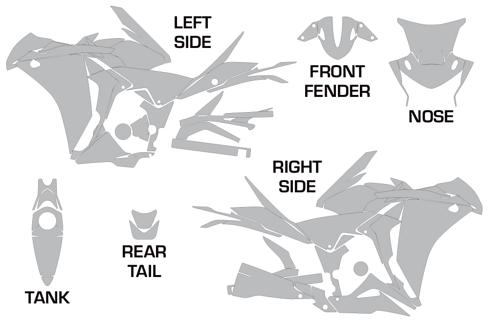Honda Sport Bike CBR 250R 2010-2013 Schnittmuster