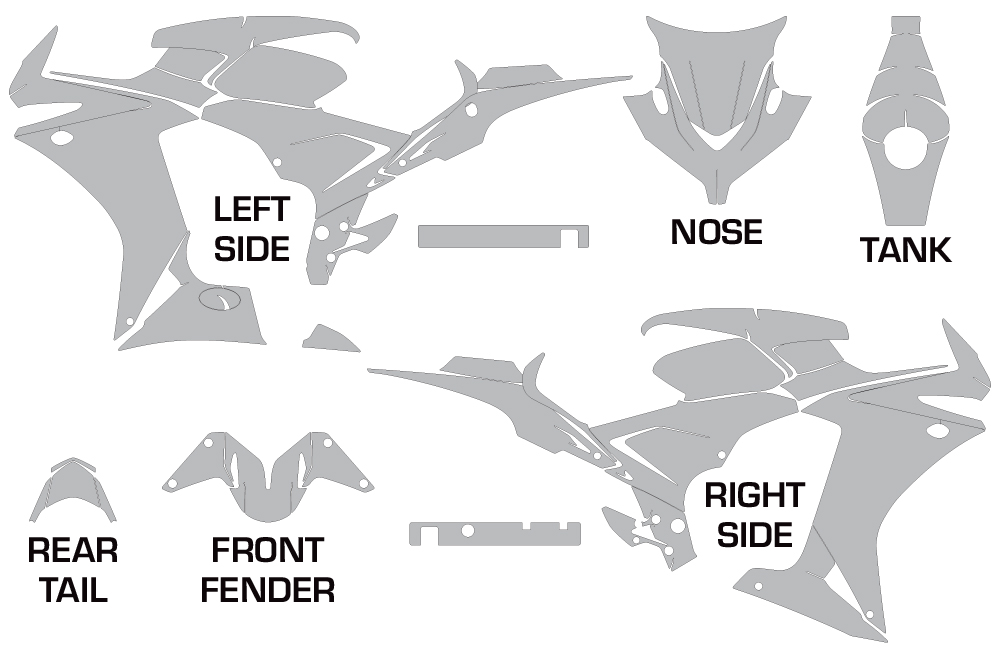 Honda Sport Bike CBR 500R 2013-2014 Schnittmuster