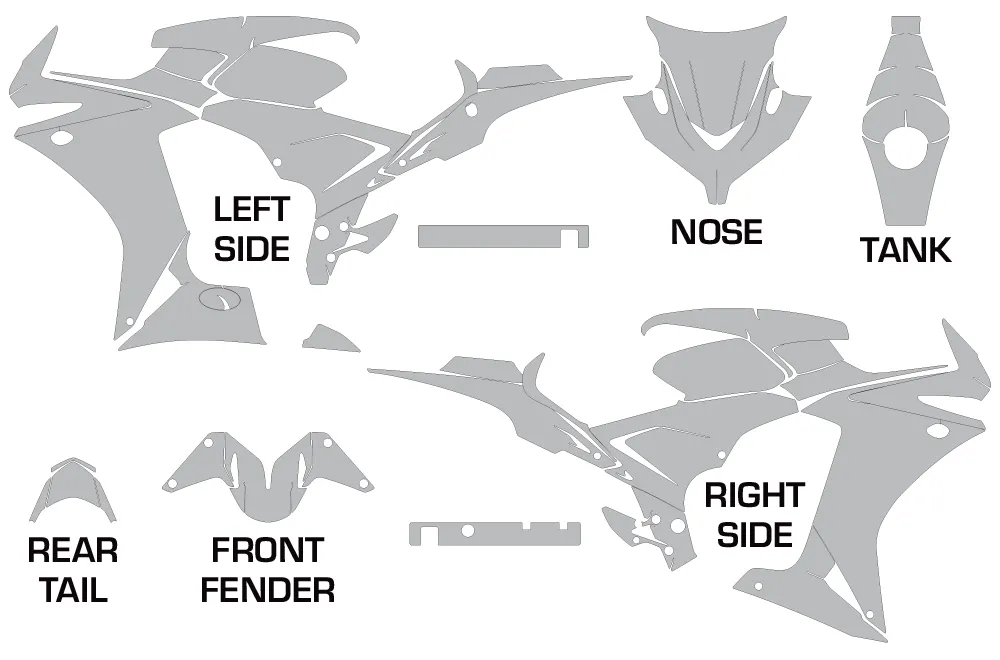 Honda Sport Bike CBR 500R 2013-2014 Schnittmuster