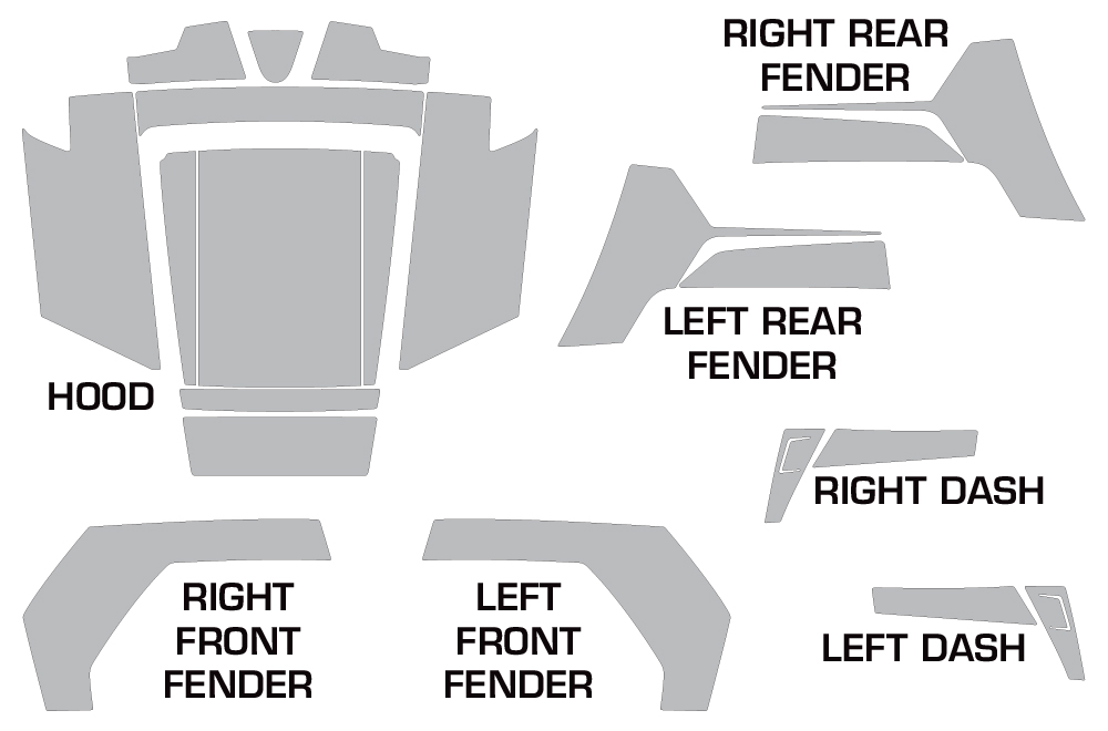 Schnittmuster für Polaris RZR 800/800s 2006-2010