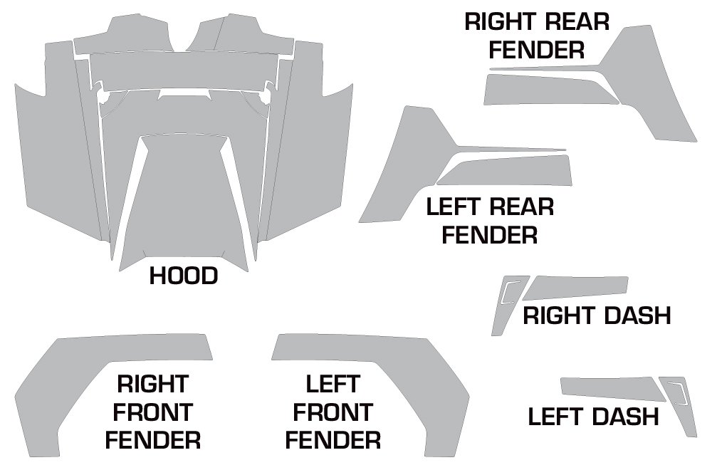Schnittmuster für Polaris RZR 800/800s 2011-2014