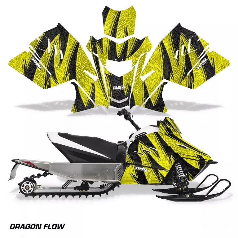 Dragon Flow Gelb für Arctic Cat ZR 200 Schneemobil 2018-2024