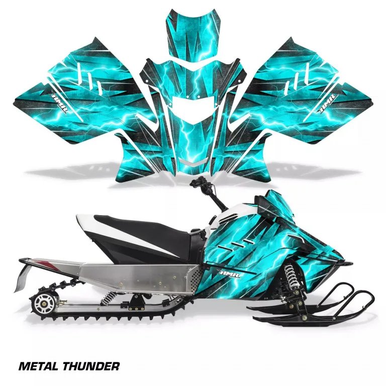 Metal Thunder Teal Blau für Arctic Cat ZR 200 Schneemobil 2018-2024