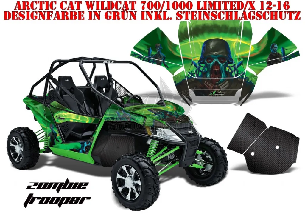 Zombie Trooper Green for Arctic-Cat Wildcat 700/1000 2012-2016