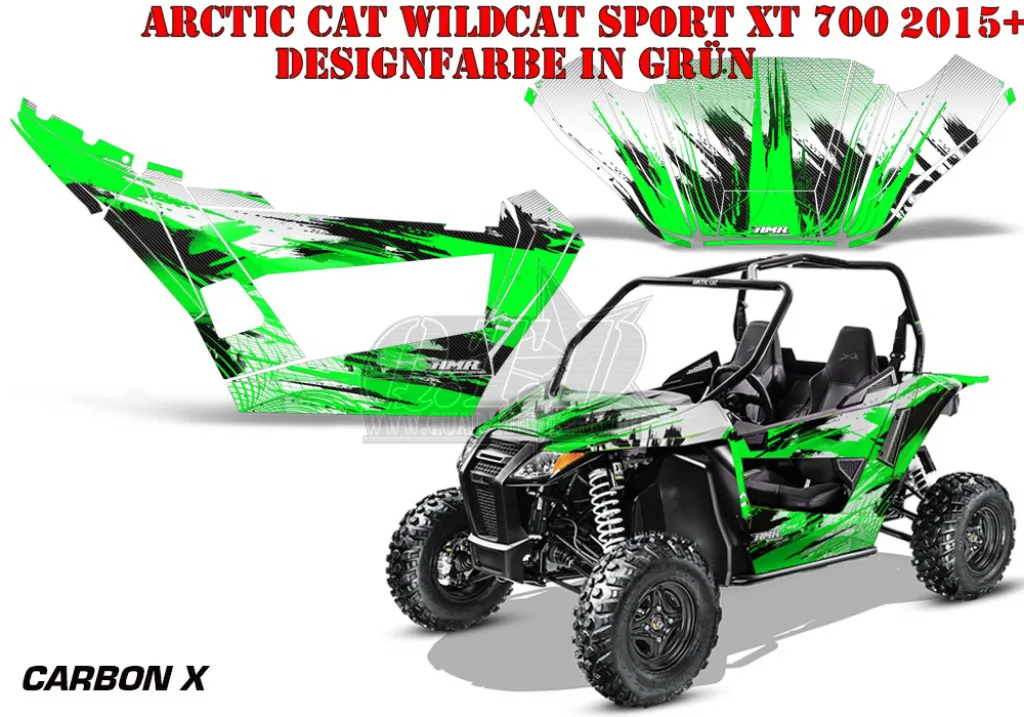 Carbon-X Grün für Arctic-Cat Wildcat Sports XT 700 2014-2016