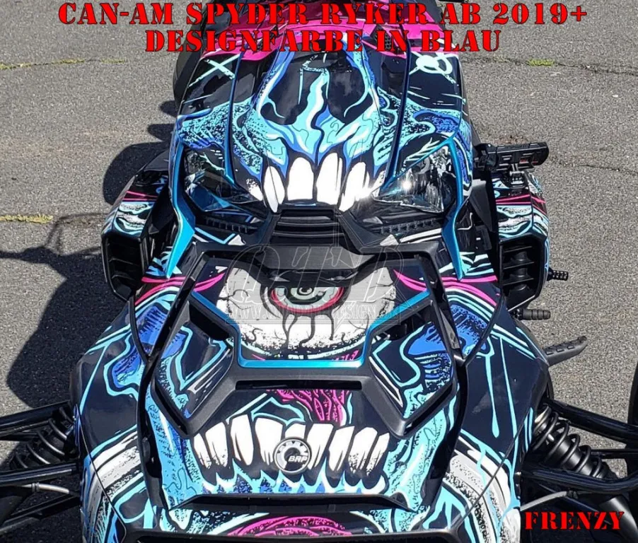 Frenzy Design color = Blue for CAN-AM Ryker 2018-2024