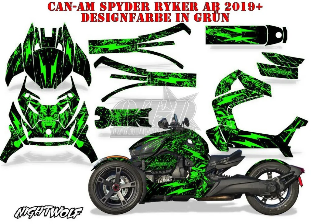 Nightwolf Green for CAN-AM Ryker Rally 2018-2021