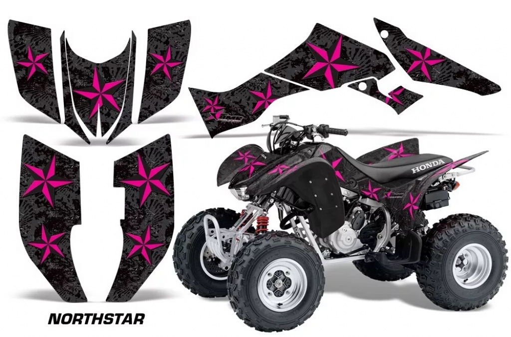 Northstar Background = Black, Design color = Pink for Honda TRX 300EX 2007-2013