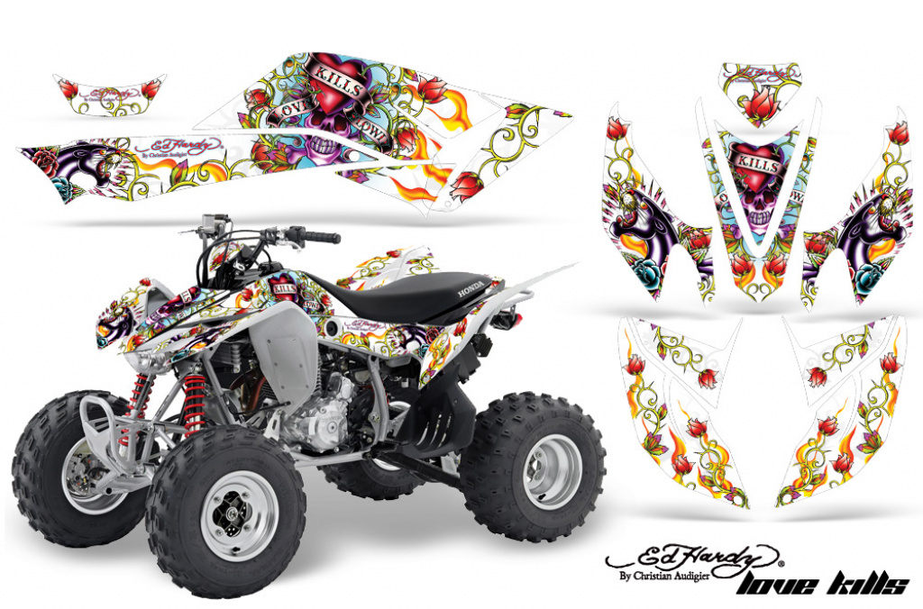 Ed-Hardy - Love Kills White for Honda TRX 400EX 2008-2016