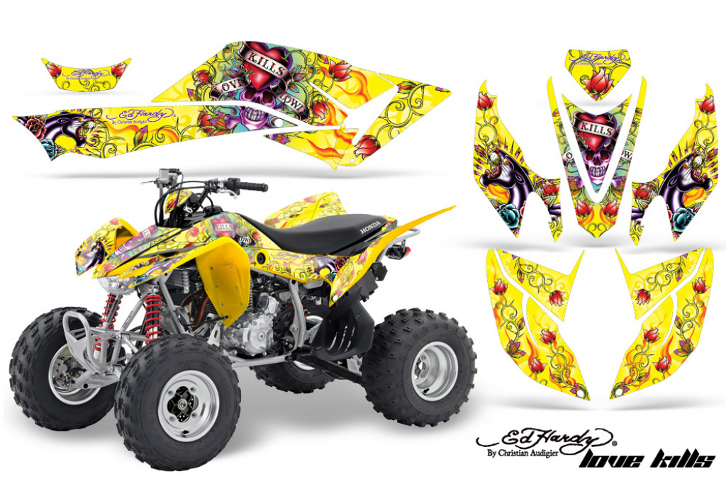 Ed-Hardy - Love Kills Yellow for Honda TRX 400EX 2008-2016