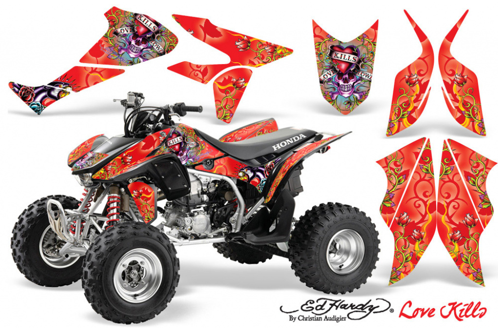 Ed-Hardy - Love Kills Red for Honda TRX 450R 2004-2016