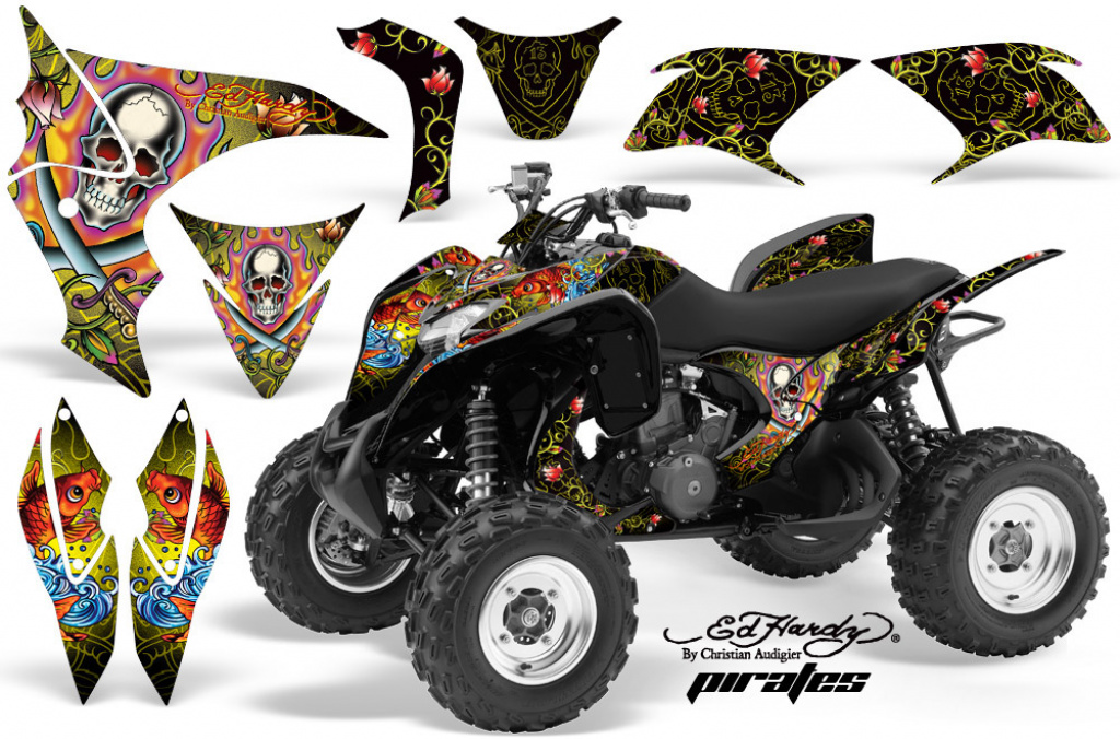 Ed-Hardy - Pirates Yellow for Honda TRX 700xx 2008-2015