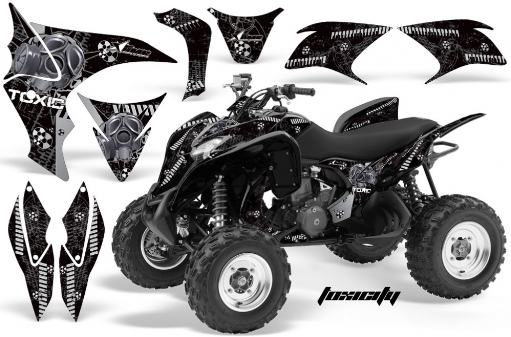 Toxicity Background = Black, Design color = Silver for Honda TRX 700xx 2008-2015