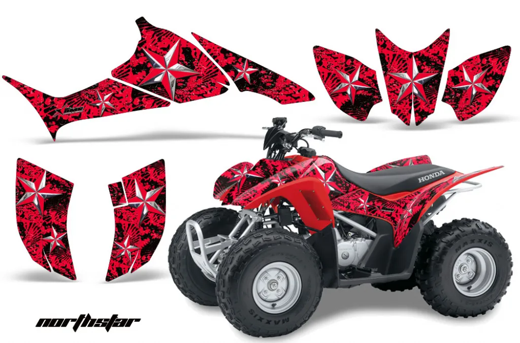 Northstar Hintergrund = Rot, Designfarbe = Rot für Honda TRX 90EX 2006-2019