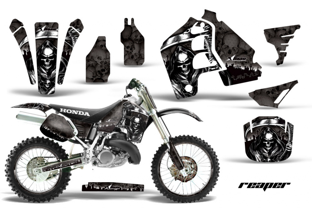 Reaper Schwarz mit Nummernfeldern für Honda CR500 1989-2001