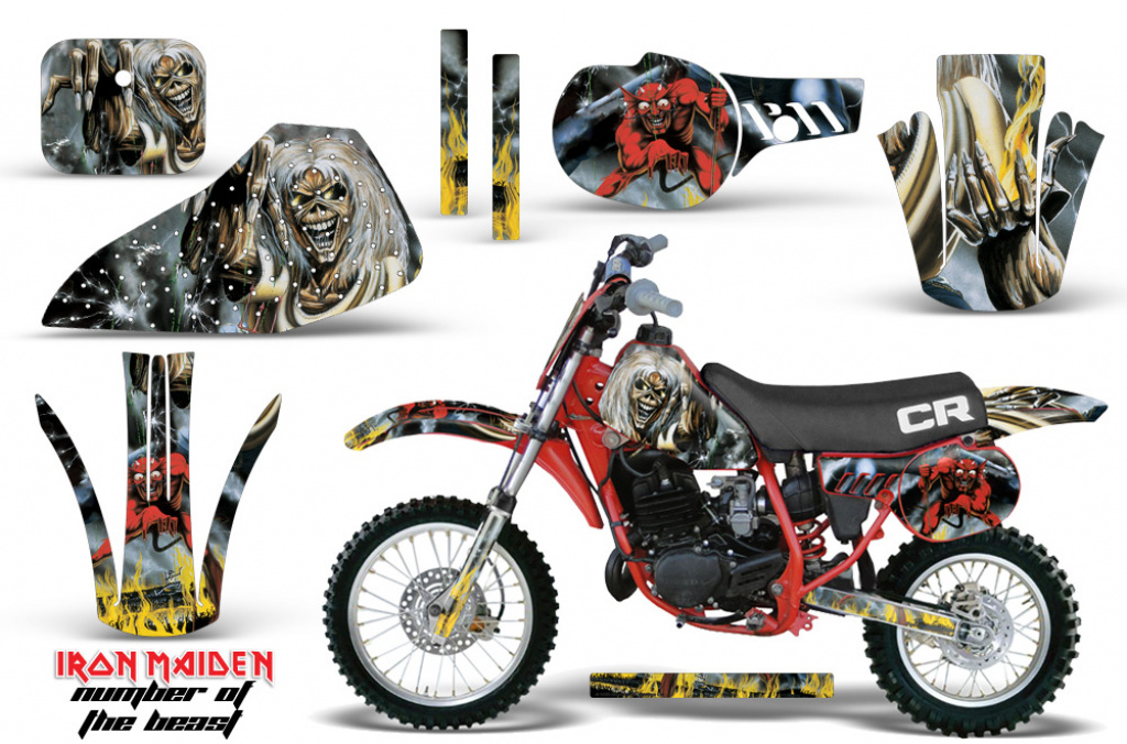 Iron Maiden - Number of the Beast mit Nummernfelder für Honda CR60 1984-1985