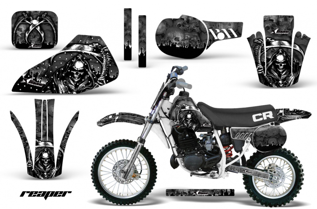 Reaper Schwarz mit Nummernfeldern für Honda CR60 1984-1985