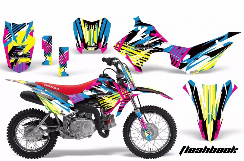 Flashback mit Nummernfelder für Honda CRF110 F 2013-2018