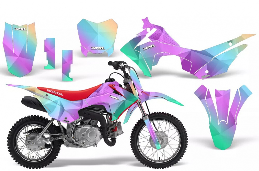Slick mit Nummernfelder für Honda CRF110 F 2013-2018