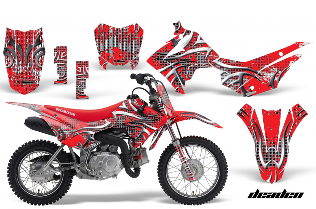 Deaden Rot mit Nummernfeldern für Honda CRF110 F 2013-2018